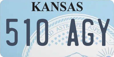 KS license plate 510AGY