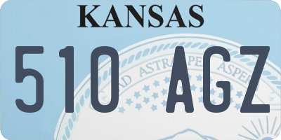 KS license plate 510AGZ