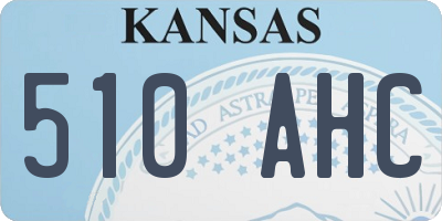 KS license plate 510AHC