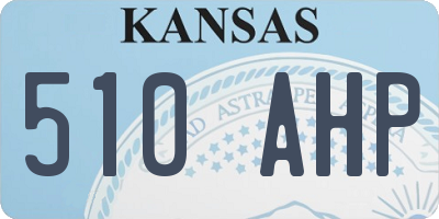 KS license plate 510AHP