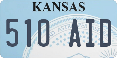 KS license plate 510AID