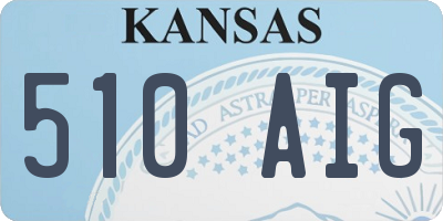 KS license plate 510AIG