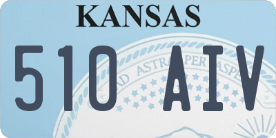 KS license plate 510AIV