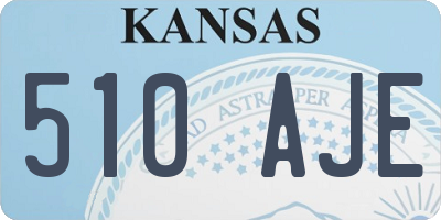 KS license plate 510AJE