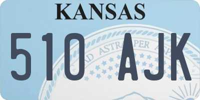KS license plate 510AJK