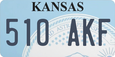 KS license plate 510AKF