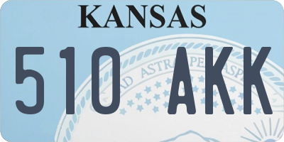 KS license plate 510AKK
