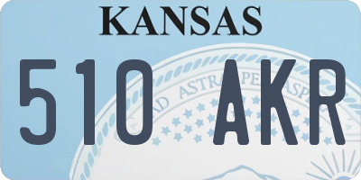 KS license plate 510AKR