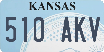 KS license plate 510AKV