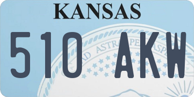 KS license plate 510AKW