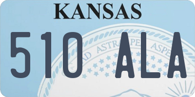 KS license plate 510ALA