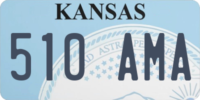KS license plate 510AMA