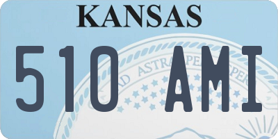 KS license plate 510AMI