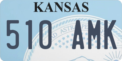 KS license plate 510AMK