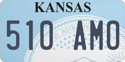 KS license plate 510AMO