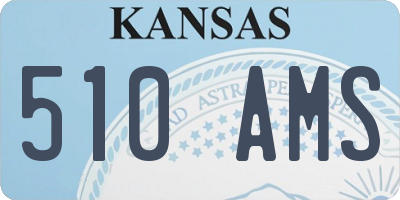 KS license plate 510AMS