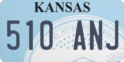 KS license plate 510ANJ