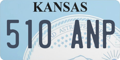 KS license plate 510ANP