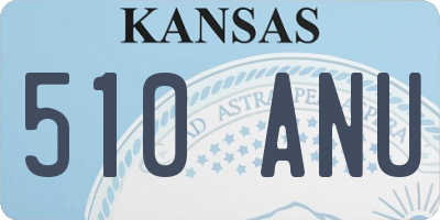 KS license plate 510ANU