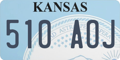 KS license plate 510AOJ