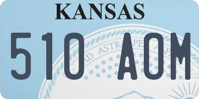 KS license plate 510AOM