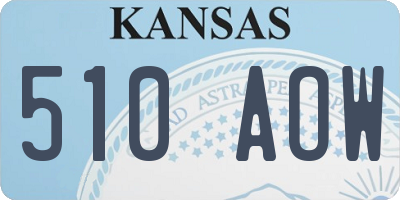 KS license plate 510AOW