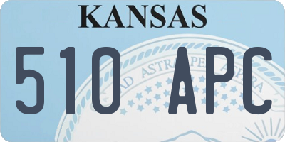 KS license plate 510APC