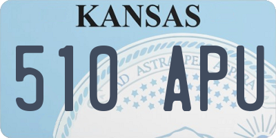 KS license plate 510APU
