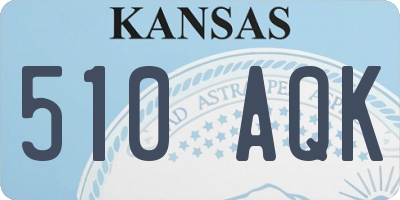 KS license plate 510AQK