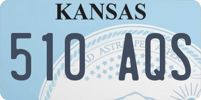 KS license plate 510AQS