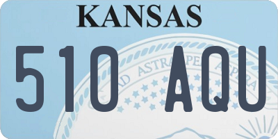 KS license plate 510AQU