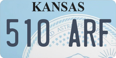 KS license plate 510ARF