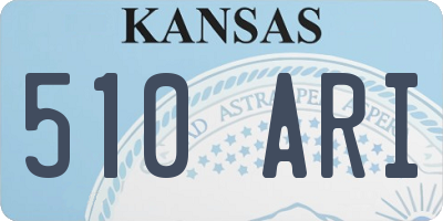 KS license plate 510ARI