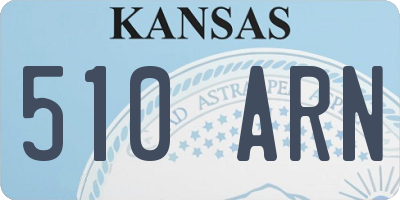 KS license plate 510ARN