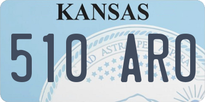 KS license plate 510ARO