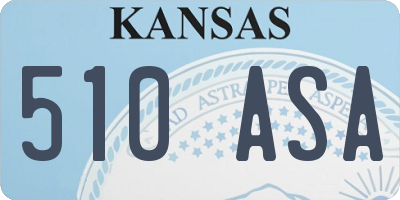 KS license plate 510ASA