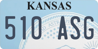 KS license plate 510ASG