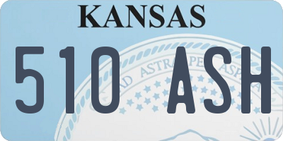 KS license plate 510ASH