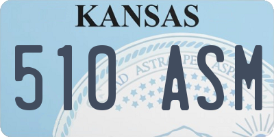 KS license plate 510ASM