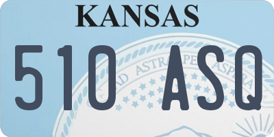 KS license plate 510ASQ