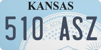 KS license plate 510ASZ