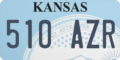 KS license plate 510AZR