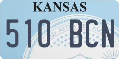 KS license plate 510BCN