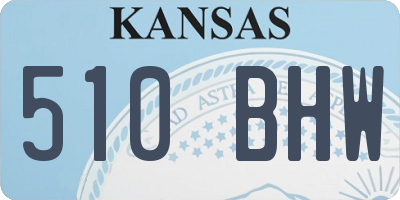 KS license plate 510BHW
