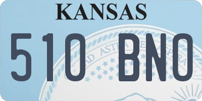 KS license plate 510BNO