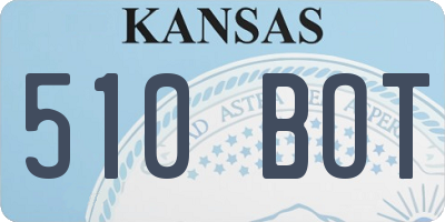KS license plate 510BOT