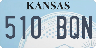 KS license plate 510BQN