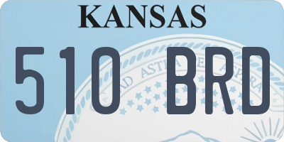 KS license plate 510BRD