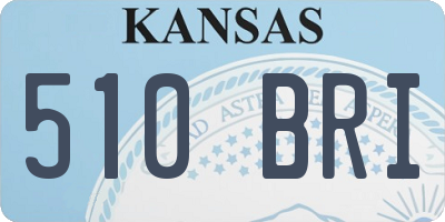KS license plate 510BRI