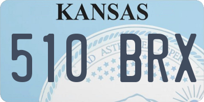 KS license plate 510BRX